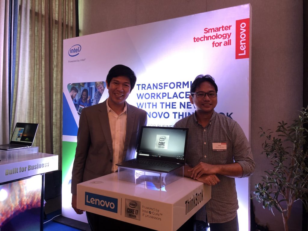 Lenovo Philippines Product Manager for Commercial Francis Judan with Digital Life Asia founder Joey Alarilla 