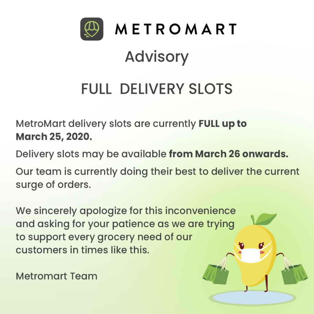 MetroMart advisory