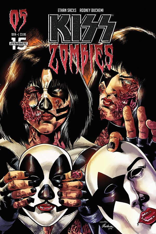 KISS: Zombies #5 Rodney Buchemi Cover (C). Image credit: Dynamite Entertainment