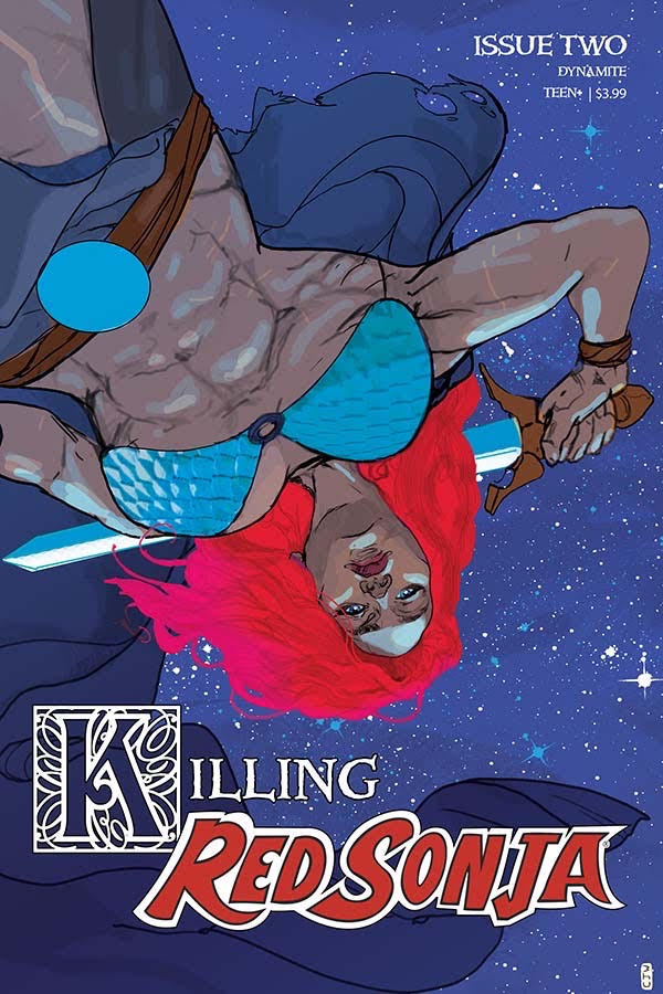 Killing Red Sonja #2 has wowed me with this lighthearted story about a boy emperor's quest to kill Sonja the Red. Image credit: Dynamite Entertainment