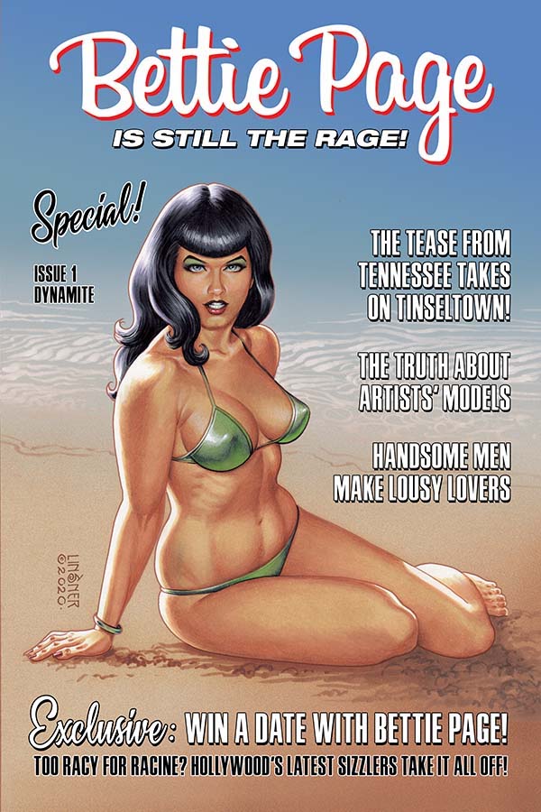 Bettie Page (Vol. 4) #1 Cover C by Joseph Michael Linsner. Image credit: Dynamite Entertainment