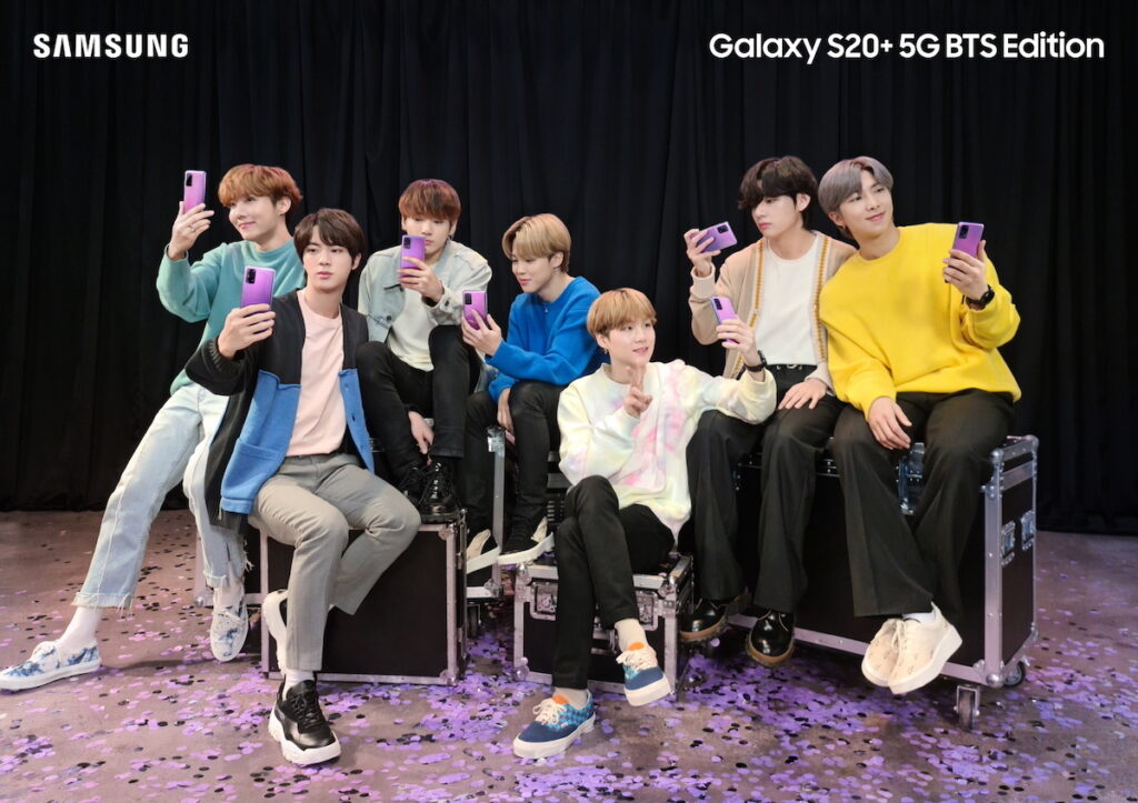 Samsung has collaborated with the popular Kpop group BTS. Image credit:  Samsung Newsroom