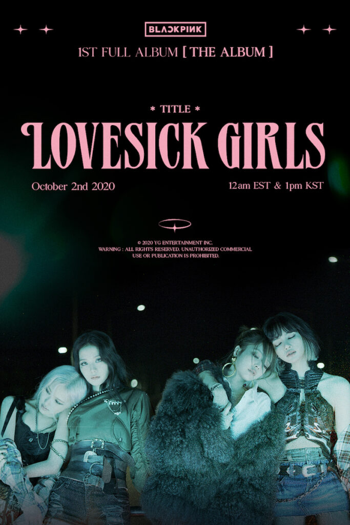 YG Entertainment has officially confirmed "Lovesick Girls" as the title track of "The Album", BLACKPINK's highly anticipated first full album in South Korea.Image credit: YG Entertainment