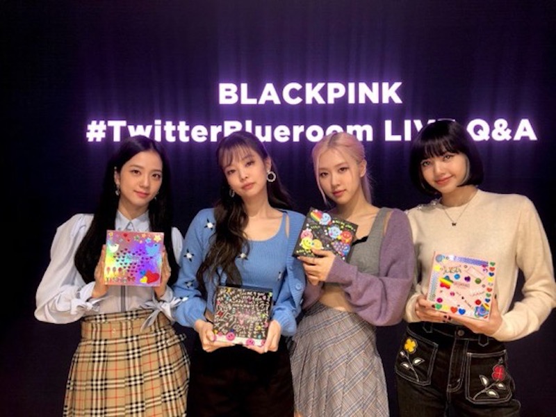 K-pop girl group BLACKPINK held a live Q&A on Oct. 14 via the Twitter Blueroom. Image credit: YG Entertainment