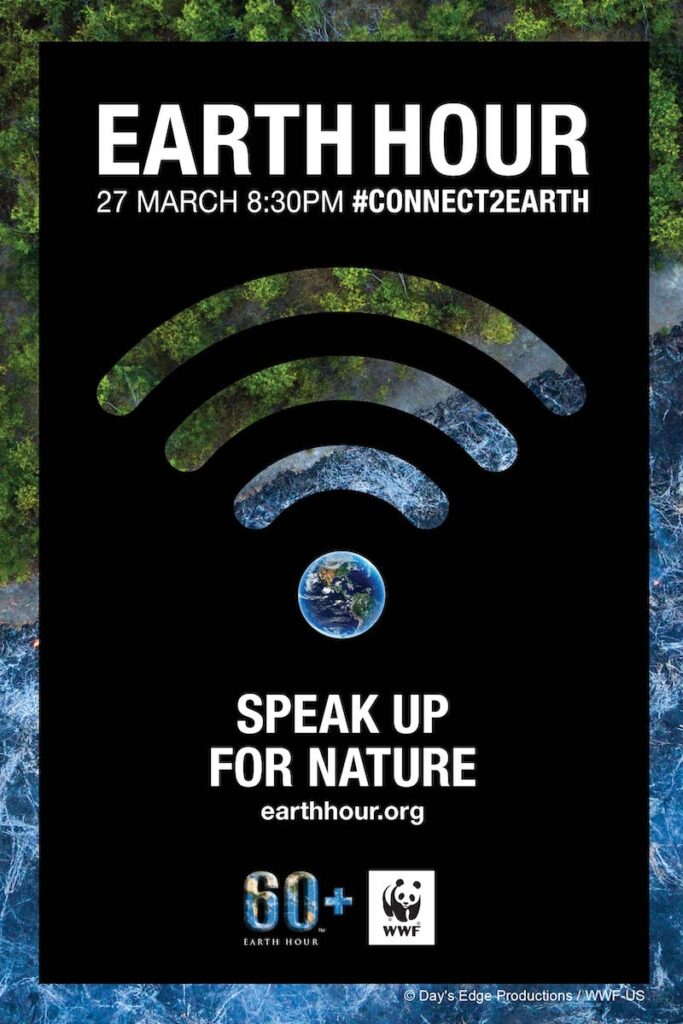 As the world’s largest grassroots movement for the environment, Earth Hour brings together millions around the globe to clamor for a sustainable future at 8:30 PM on the last Saturday of March. Image credit: @Day's Edge Productions / WWF-US