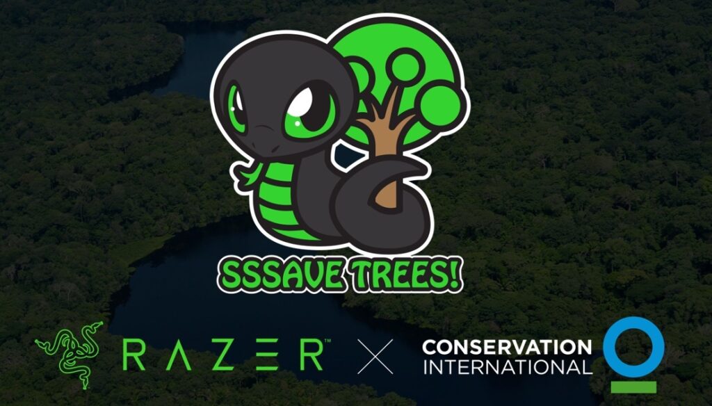 With the success of its Sneki Snek campaign, Razer has announced a new goal of protecting one million trees -- 10 times the original target. Image credit: Razer