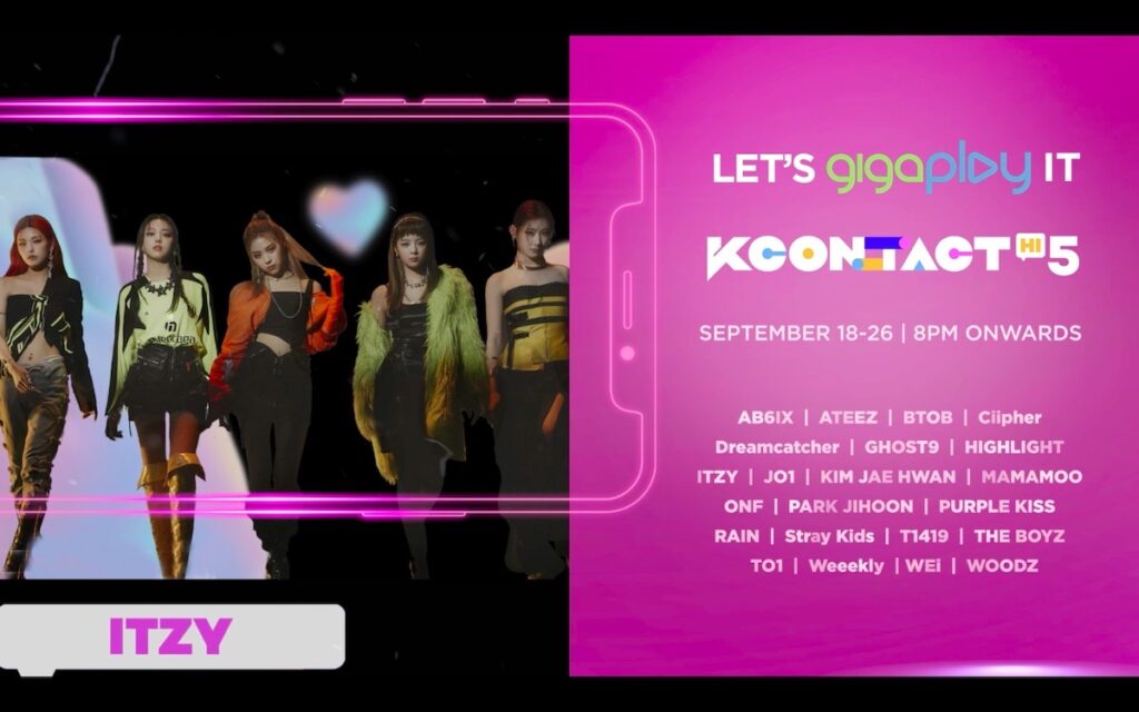 KCON:TACT HI 5 will take place from Sept. 18-26, featuring musical performances and live meet and greet sessions. Image credit: Smart Communications